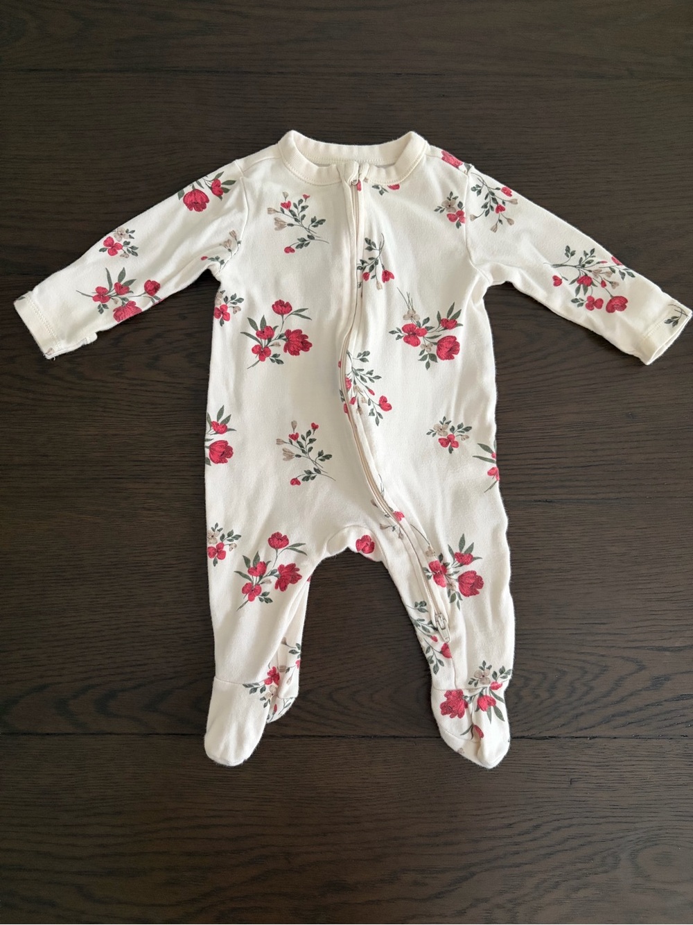 Old Navy Flower Sleep & Play Footie (0-3M)